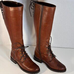 FRYE Size 6B Brown leather tall boots